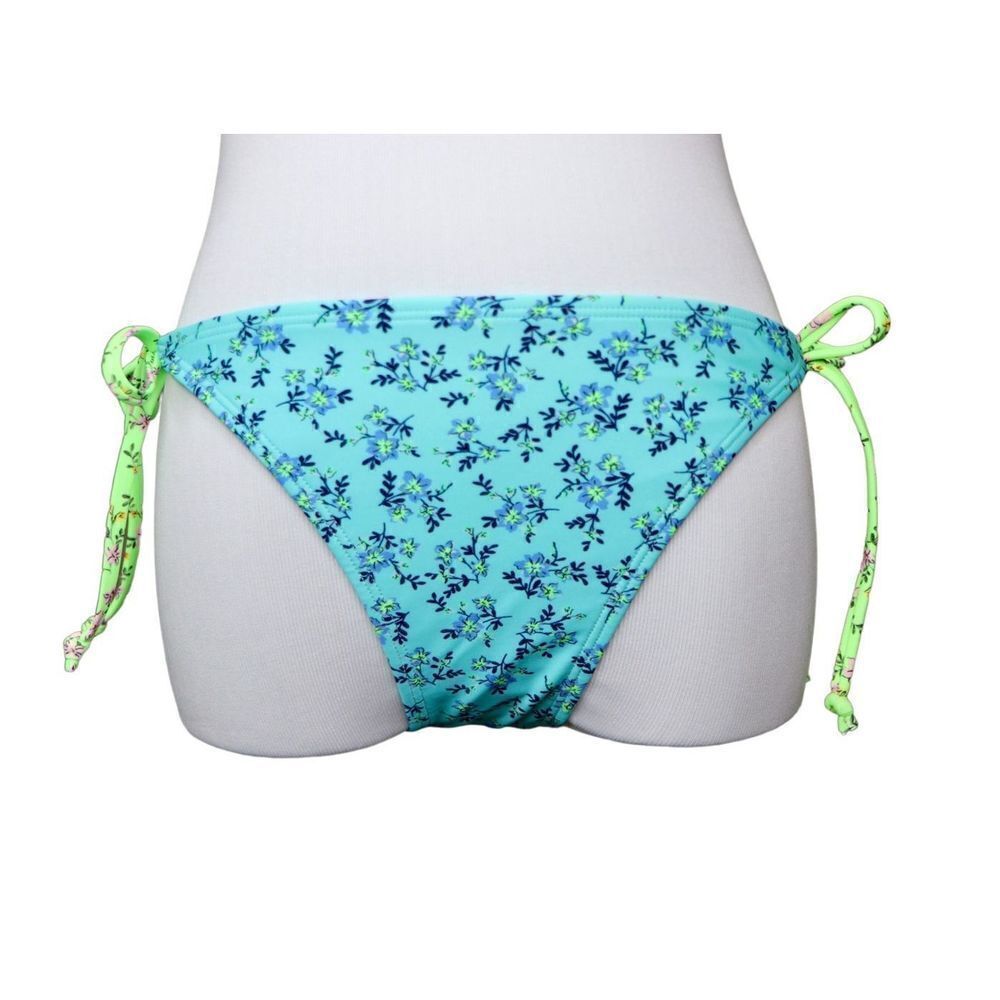 No Boundaries Juniors Daisy‎ Blue String Bikini Swim Bottom Large (11-13) Beach